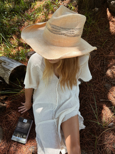 Cuenca Lightweight Linen Cover Up breathable oversized beach layer styled in natural setting