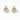 Two Tone Interlocking Knot Earrings Gold and Silver Stud Earrings Minimal Design