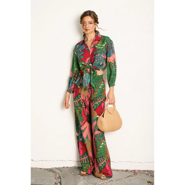 Lein Shirt front view highlighting the colorful statement print and relaxed fit.
