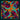 Lille Scarf with bold multicolor abstract design on dark teal base, square artistic print scarf for Matte.