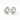 Pair of Magal silver huggie earrings with geometric stone design on a white background by Matte