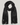 Matte Stardust Shimmer Scarf in Onyx black with subtle sparkle and fringe on a neutral background