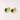 Pinda Stud Earrings green zirconia pear cut gold stud earrings.