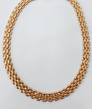 Althea necklace by Matte, gold plated chain choker on white background