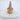 A gold-plated chunky chain ring displayed on a beige cone with a white base.