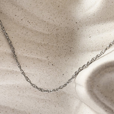 Brilho silver chain necklace by Matte, gold plated, displayed on neutral background
