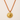 Bumert Necklace gold sun pendant necklace on orange suede cord with statement celestial design.