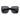 Dalia Sunglasses in glossy black with oversized square silhouette and dark lenses for a sleek statement style.