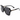 Dalia Sunglasses side view showing structured black frame and thick temples for a contemporary edge.