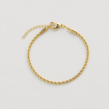 Jarvis Bracelet gold rope chain bracelet close-up product image.