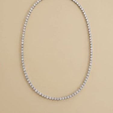 Joric Necklace classic tennis necklace with simulated diamond stones displayed on neutral background.