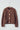 Flat lay of the Jutmy brown knit cardigan highlighting the chunky knit texture, gold-tone buttons, and front patch pockets.