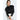 Keira Sequin Blouse by Matte – black satin blouse with sequin embroidered yoke, front view