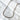 Lester Necklace by Matte, silver tubular link chain on marble surface