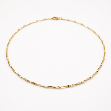 Lindon Necklace gold organic link chain necklace with polished finish.