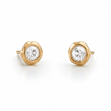 Nataka Mini Stud Earrings in clear crystal.