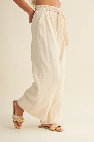 Nosara Pant – side view showing wide leg silhouette and lightweight fabric.
