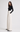 Side view of Rajasthan ivory high-rise wide-leg trousers styled with a fitted black top.