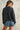 Back view of Rope USA Knit Sweater in navy with dropped shoulders and relaxed fit.
