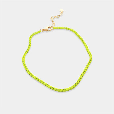Samura anklet in yellow enamel with gold clasp by Matte
