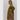 Model wearing olive Krewer Dress with colorful side stripes and textured fabric.