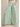 Green and white vertical striped wide-leg pants shown from the front with a high-rise elastic waistband.