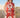 Akiabara Set worn by model, front view, red printed sleeveless set with relaxed fit