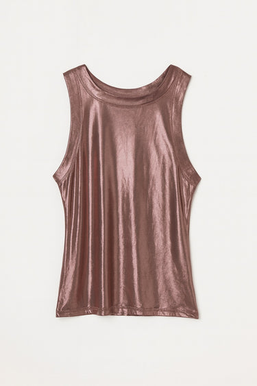 Rose gold tank top on a white background
