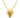 Amaita Necklace close-up of gold heart pendant necklace with sculpted textured finish and polished shine on neutral background.