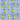 Amalfi Scarf with blue Mediterranean tile-inspired pattern featuring intricate ornamental motifs and scattered yellow lemon illustrations on a lightweight square scarf.