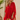 Amirot Tunic Cover up in solid red with a loose, flowy silhouette, featuring a deep V neckline, wide draped sleeves, and lightweight fabric worn as a beach cover-up