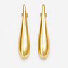 Asia Stud Earrings gold elongated drop earrings smooth sculptural design.