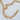 Bophal gold-filled link necklace with a chunky link by Matte design laid out on a white surface.