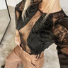 Close-up of Leonidas Top lace texture and neckline — Matte Concept Store