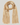 Matte Stardust Shimmer Scarf in Champagne gold with fringe on a neutral background