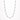 Iki Necklace silver zirconia version flat lay with evenly spaced crystal stones on silver chain displayed on clean editorial background.