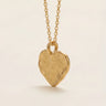Ikigai Heart Necklace delicate gold heart pendant necklace shown in close-up for everyday layering style