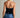 Isti Top strapless navy velvet top back view with zipper detail.