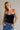 Isti Top strapless navy velvet top full front view.