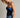 Isti Top strapless navy velvet top angled side pose.