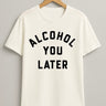 Unisex cotton t-shirt with bold black lettering, relaxed fit.