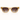 Joss Sunglasses with chunky translucent beige frame, soft square shape, and brown gradient lenses for a modern oversized look.