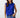 Kian Top worn by model, front view, featuring blue sleeveless draped neckline and soft flowing silhouette