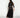 Lawery Wrap Dress black wrap-style maxi dress full-length back view on model.