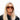Mirage Sunglasses oversized brown gradient lens sunglasses worn by model blonde hair statement fashion eyewear.