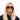 Mirage Sunglasses oversized brown gradient lens sunglasses worn by model blonde hair statement fashion eyewear.