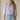Mirko Blouse soft lavender relaxed-fit blouse with split neckline front view on model.