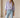 Mirko Blouse soft lavender blouse styled with light-wash jeans full-body front view.