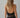 Miwa Top black open back halter top back view.