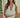 Miwa Top deep v halter top styled in ivory front view.